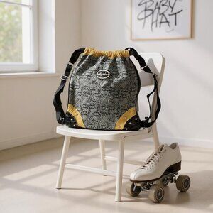 Vintage Baby Phat Logo Backpack – Y2K Streetwear – Pink Interior, 14"x13.5"